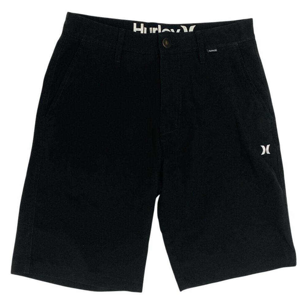 Hurley Men's Casual Swim Board Shorts Size 29 Outdoor Flat Front Black Unlined